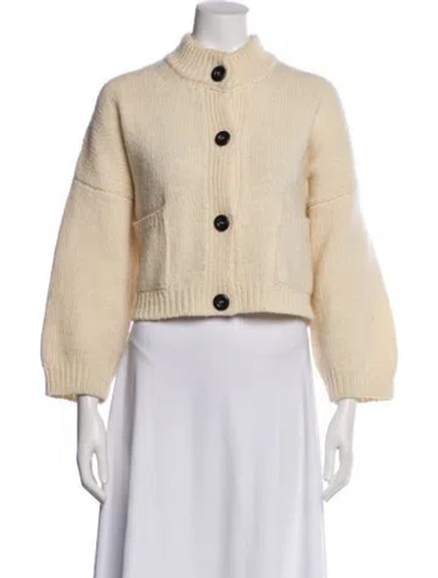 Pre-owned Babaà Wool Mock Neck Sweater In Neutral