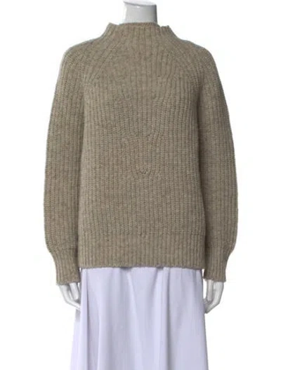 Pre-owned Babaà Wool Mock Neck Sweater In Neutral
