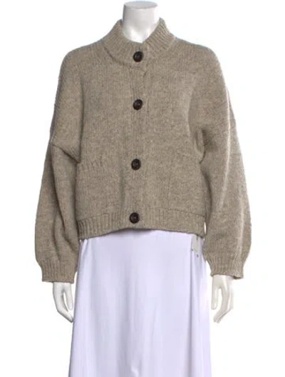 Pre-owned Babaà Wool Mock Neck Sweater In Neutral