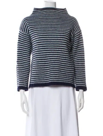Pre-owned Babaà Wool Striped Sweater In Blue
