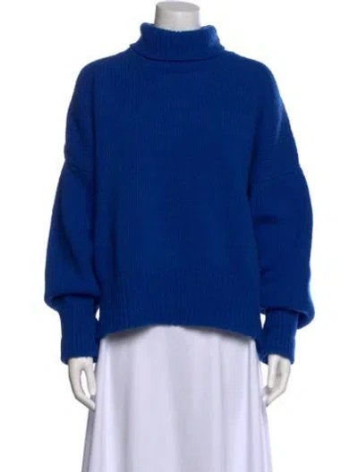 Pre-owned Babaà Wool Turtleneck Sweater In Blue