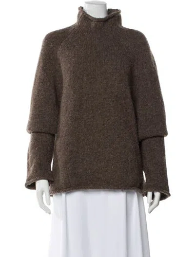 Pre-owned Babaà Wool Turtleneck Sweater In Brown
