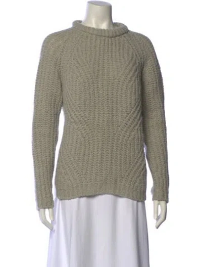 Pre-owned Babaà Wool Turtleneck Sweater In Gray
