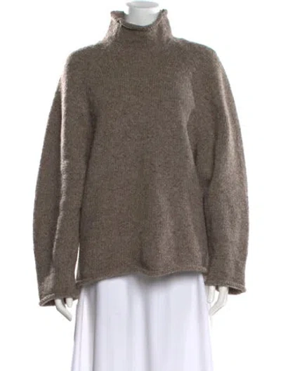 Pre-owned Babaà Wool Turtleneck Sweater In Gray