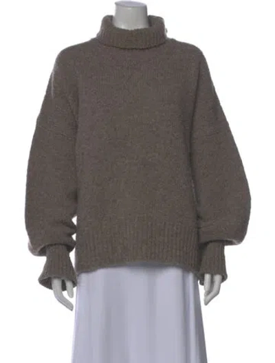 Pre-owned Babaà Wool Turtleneck Sweater In Gray