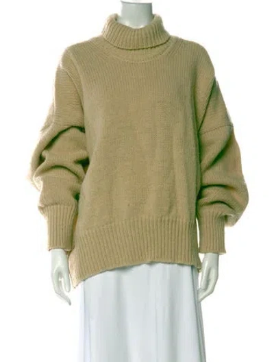 Pre-owned Babaà Wool Turtleneck Sweater In Green