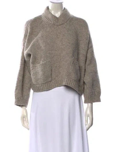Pre-owned Babaà Wool Turtleneck Sweater In Neutral