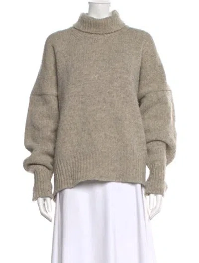Pre-owned Babaà Wool Turtleneck Sweater In Neutral