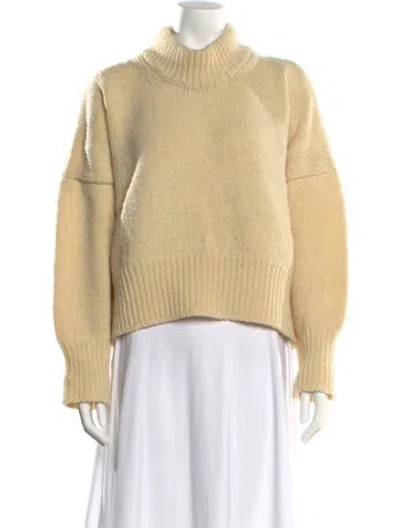 Pre-owned Babaà Wool Turtleneck Sweater In Neutral