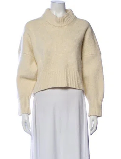 Pre-owned Babaà Wool Turtleneck Sweater In Neutral