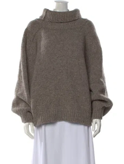 Pre-owned Babaà Wool Turtleneck Sweater In Neutral