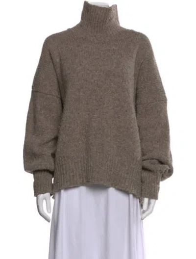 Pre-owned Babaà Wool Turtleneck Sweater In Neutral