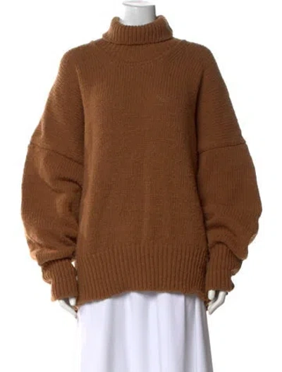 Pre-owned Babaà Wool Turtleneck Sweater In Neutral