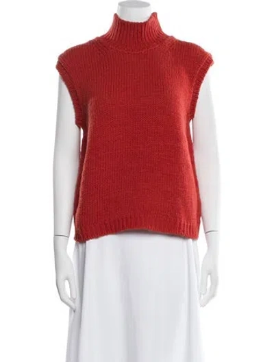 Pre-owned Babaà Wool Turtleneck Sweater In Red