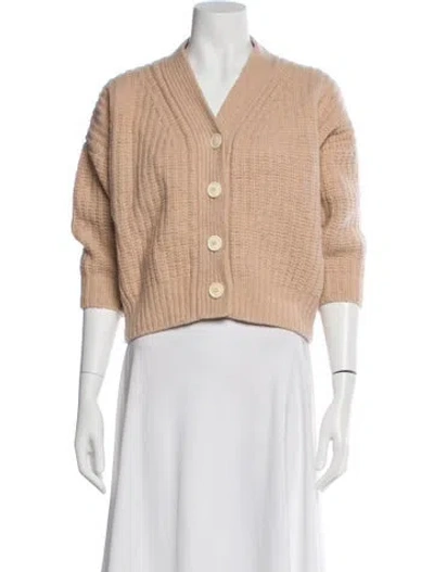 Pre-owned Babaà Wool V-neck Sweater In Neutral