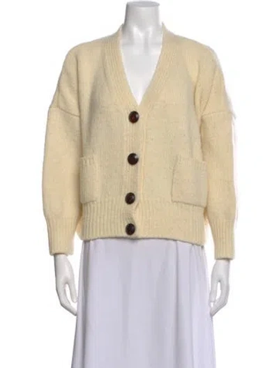 Pre-owned Babaà Wool V-neck Sweater In Neutral