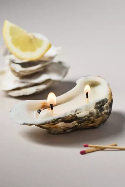 Bababoogs Oyster Decorative Shaped Wax Candle