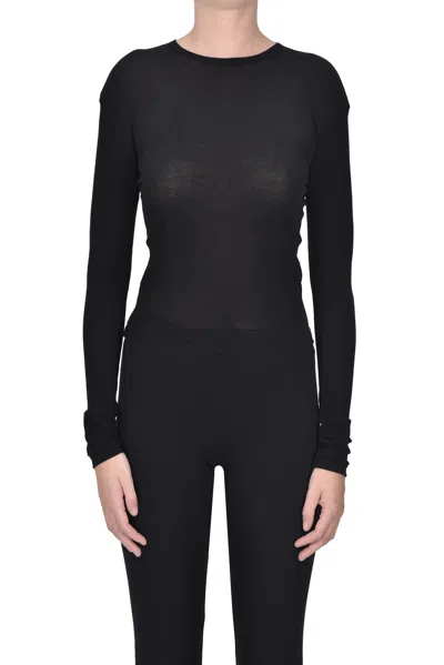 Babaco Back Cut-out T-shirt In Black