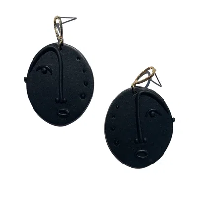 Babaloo Jewelry Women's Black Luna Statement Dangle In Midnight