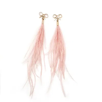 Babaloo Jewelry Women's Pink Ballerina Bow Earrings
