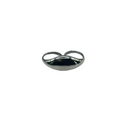 Babaloo Jewelry Women's Silver Double Finger Statement Ring