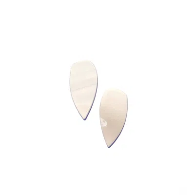 Babaloo Jewelry Women's White Ava Statement Stud In Neutral