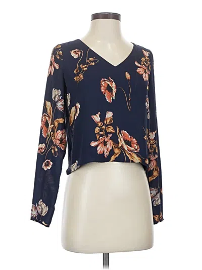 Pre-owned Babaton 3/4 Sleeve Blouse In Blue