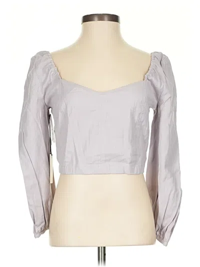 Babaton 3/4 Sleeve Blouse In Silver