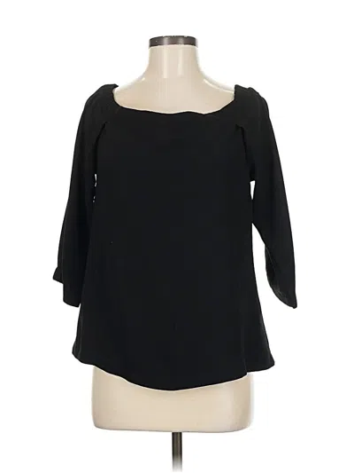 Pre-owned Babaton 3/4 Sleeve Top Black Off The Shoulder Neckline Tops