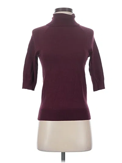Pre-owned Babaton 3/4 Sleeve Top Burgundy Turtleneck Tops