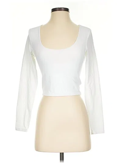 Pre-owned Babaton 3/4 Sleeve T-shirt In White