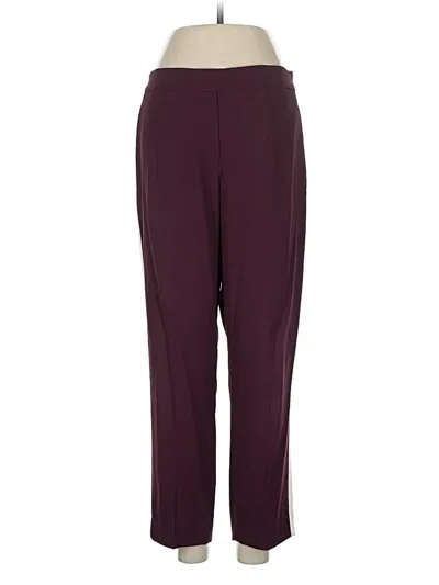 Pre-owned Babaton Active Pants In Burgundy