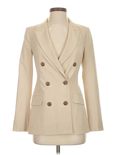 Pre-owned Babaton Blazer Jacket In White