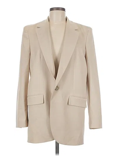 Pre-owned Babaton Blazer Jacket In White
