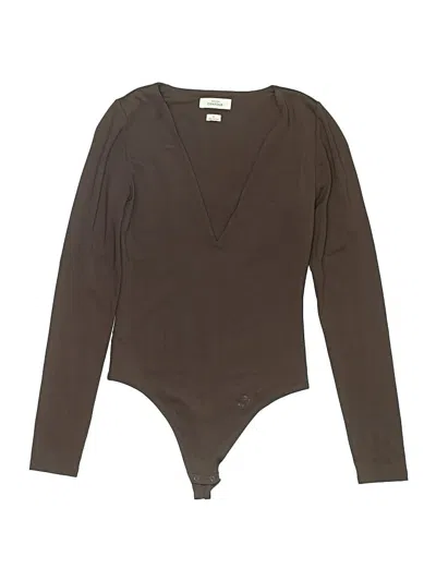 Pre-owned Babaton Bodysuit In Brown