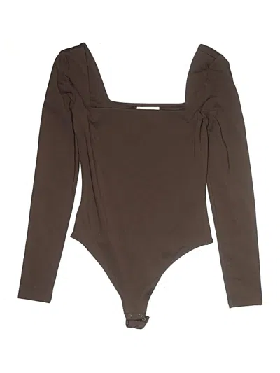 Pre-owned Babaton Bodysuit In Brown