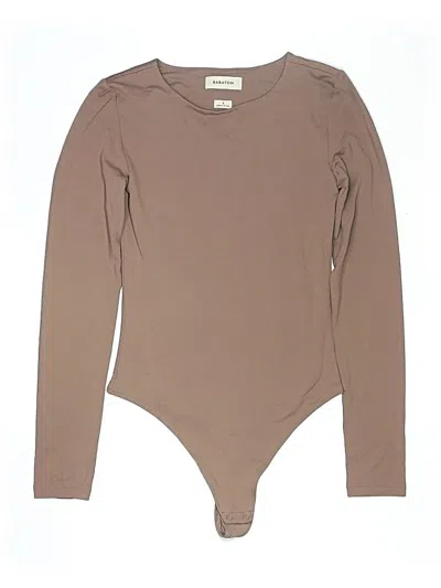 Pre-owned Babaton Bodysuit In Brown