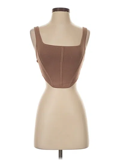 Pre-owned Babaton Bodysuit In Brown