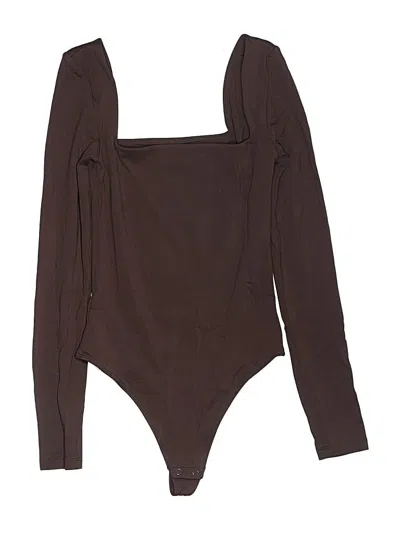 Pre-owned Babaton Bodysuit In Brown