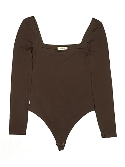 Pre-owned Babaton Bodysuit In Brown