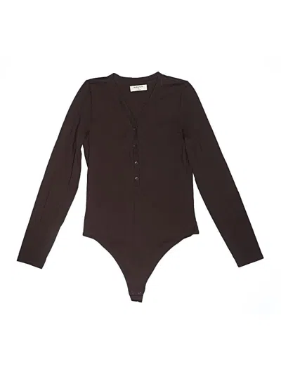 Pre-owned Babaton Bodysuit In Brown