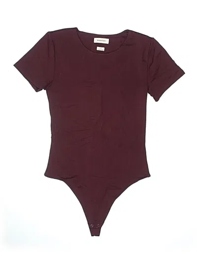Pre-owned Babaton Bodysuit In Burgundy