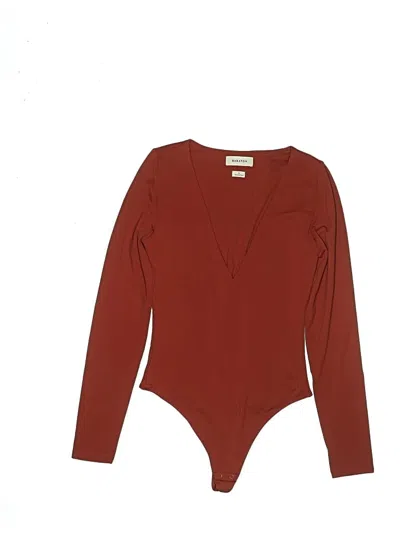 Pre-owned Babaton Bodysuit In Burgundy