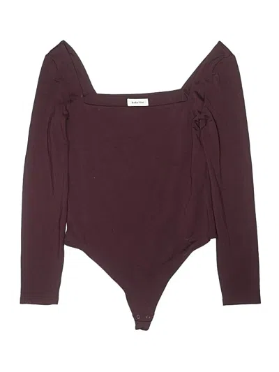 Pre-owned Babaton Bodysuit In Burgundy