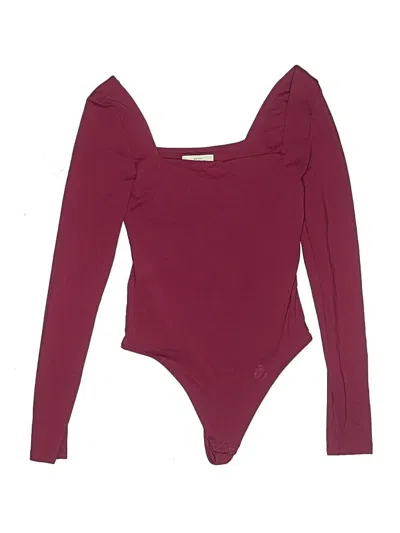 Pre-owned Babaton Bodysuit In Burgundy