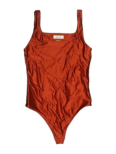 Pre-owned Babaton Bodysuit In Orange