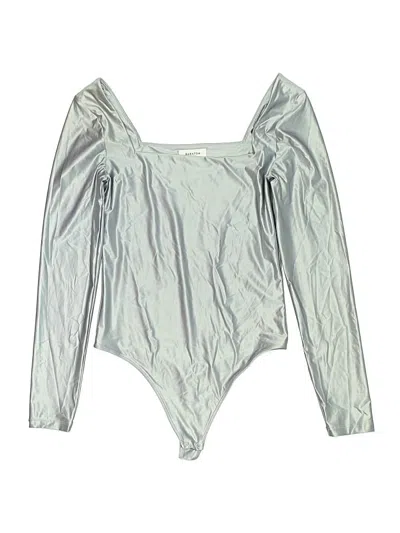 Pre-owned Babaton Bodysuit In Silver