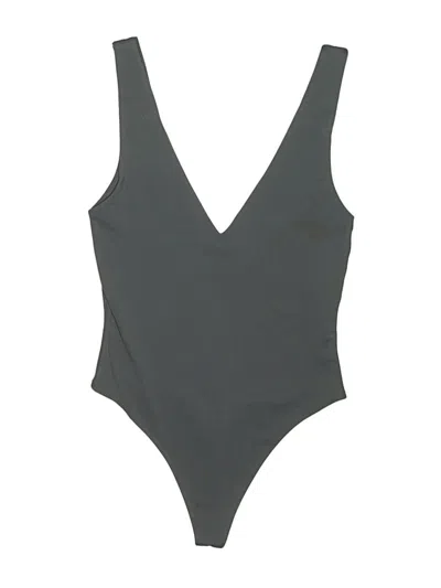 Pre-owned Babaton Bodysuit In Silver