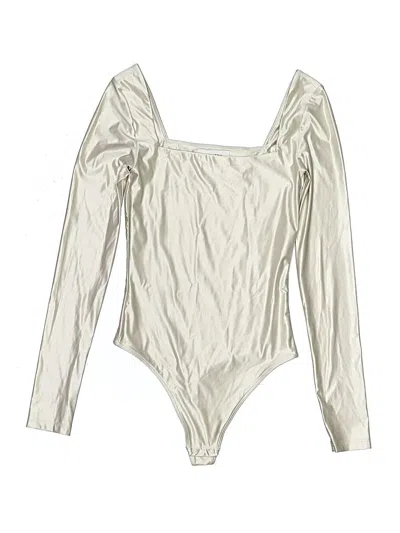 Pre-owned Babaton Bodysuit In Silver