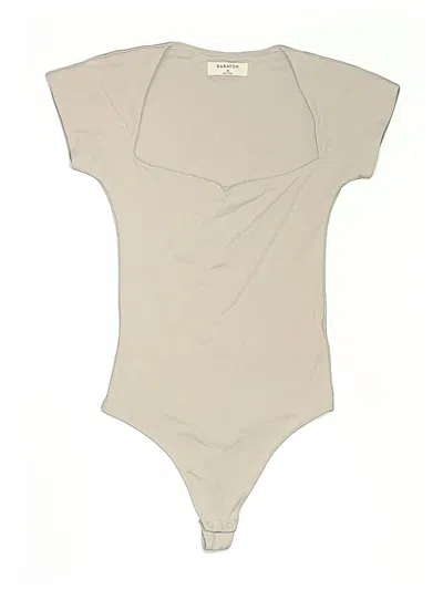 Pre-owned Babaton Bodysuit In Tan